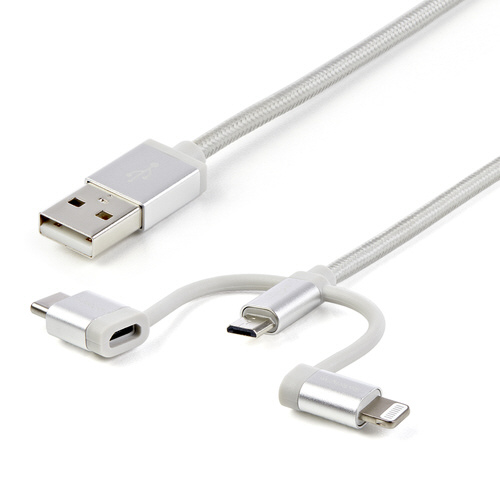Ｌｉｇｈｔｎｉｎｇ－ＵＳＢ　３ｉｎ１ケーブル　１ｍ