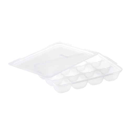 保存容器　わけわけフリージング　ブロックトレーR　15ml×12ブロック 全体が透明なプラスチックで構成された各ブロックが分かりやすく並べられた様子