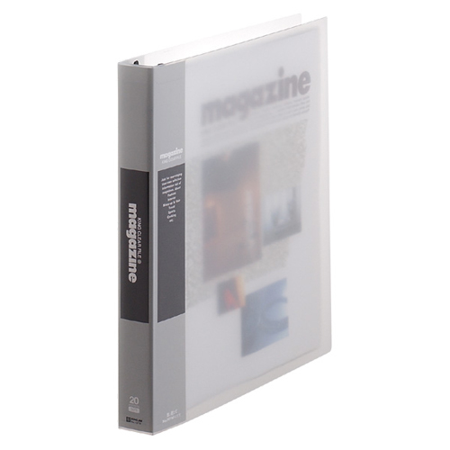 ｸﾘｱｰﾌｧｲﾙﾏｶﾞｼﾞﾝ差し替え式 A4変形 30穴 20ﾎﾟｹｯﾄ 背幅37mmｸﾞﾚｰ 1ｾｯﾄ(5冊)画像