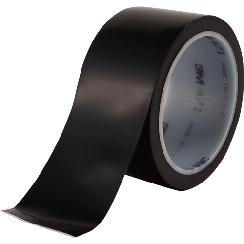 ﾌﾟﾗｽﾁｯｸﾌｨﾙﾑﾃｰﾌﾟ471 50mm×18.2m ﾌﾞﾗｯｸ 1巻画像