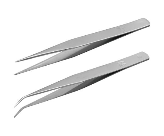 ピンセット AA125mm 2本組 （直・先曲）画像
