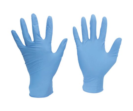 ニトリル使い捨て手袋 ベルテ790 ブルー 100枚入 Lサイズ画像
