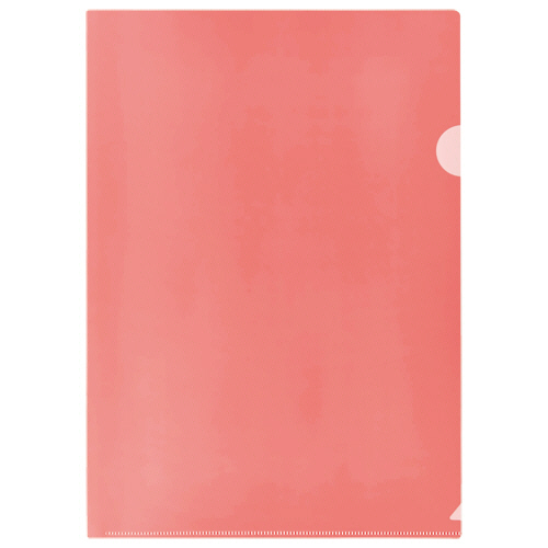 ｶﾗｰｸﾘｱﾎﾙﾀﾞｰ 薄型ｴｺﾉﾐｰﾀｲﾌﾟ A4 ﾚｯﾄﾞ 厚さ0.15mm 1ﾊﾟｯｸ(10枚)画像