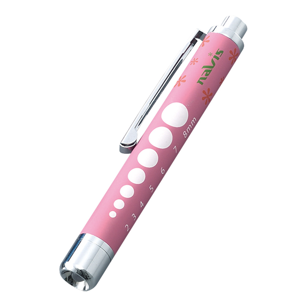 ラバー調ソフトLEDペンライト(ショート)　ピンク×ホワイト