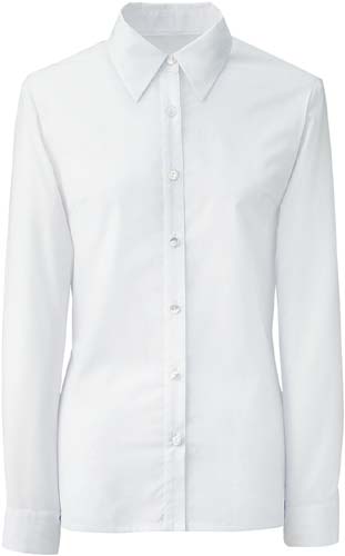 長袖ブラウス　ＦＢ７５５１８－１　ホワイト　９号画像