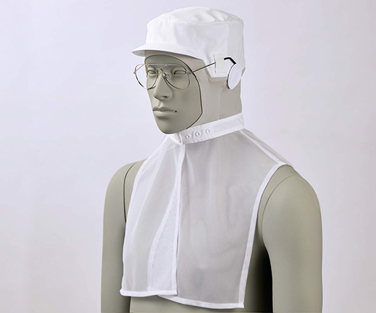 頭巾帽子　兼用　白/ベージュ　M画像