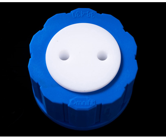 オムニフィット（R）ルアーポート付きGL38ガロン瓶ボトルキャップ 2ポート フィルター＆チェックバルブ無画像