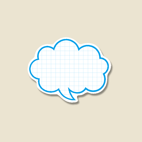 HEIKO 抜型カード フキダシ S B 50枚画像