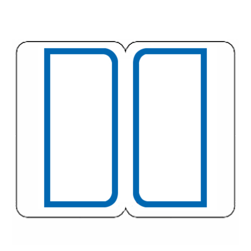 ｲﾝﾃﾞｯｸｽﾗﾍﾞﾙ 大 27×34mm 青枠 1ﾊﾟｯｸ(900片:9片×100ｼｰﾄ)画像
