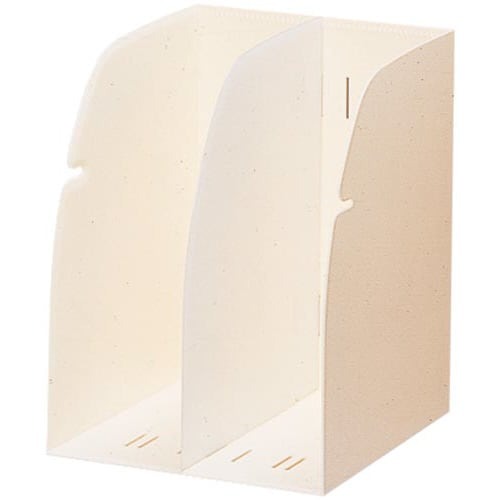 ブックスタンド２仕切　白画像