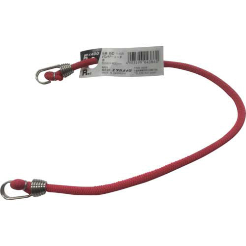 ｺﾞﾑ ﾊﾞﾝｼﾞｰｺｰﾄﾞ 5mm×400mm 赤 1本画像