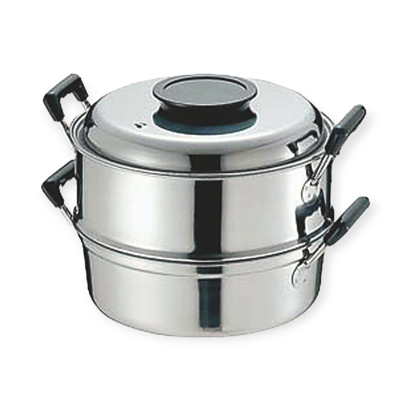 調理用品 PE 18-0丸蒸器 3段27cm画像