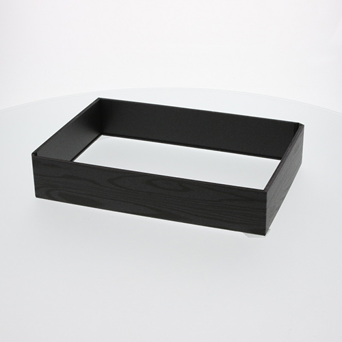 アクタ 弁当容器 ワン折重(フチ) 90×60(50) 黒焼杉 25枚画像