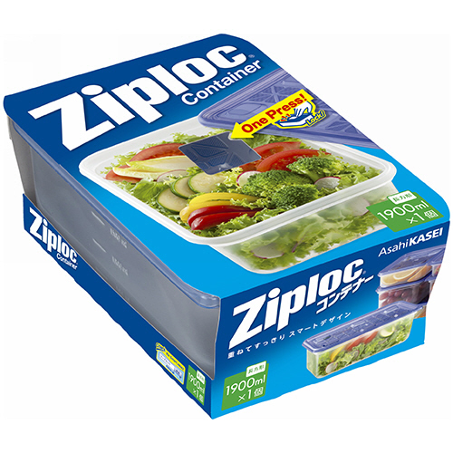 ｼﾞｯﾌﾟﾛｯｸ ｺﾝﾃﾅｰ 長方形 1900mL 1個画像