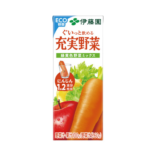 充実野菜　緑黄色野菜ミックス　２００ｍｌ　２４本画像
