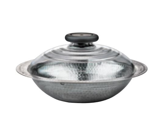 フタがガラスの IH 対応ステンレス鍋 23 雪平画像