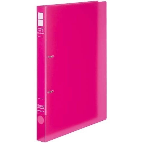 リングＦスリムＳ　透明桃Ａ４縦背幅２７ｍｍ１０冊画像