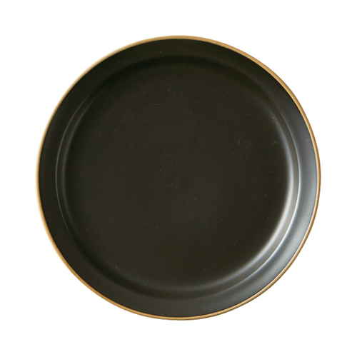 プレート 14cm SS エッジライン 陶器 食器 ブラック画像