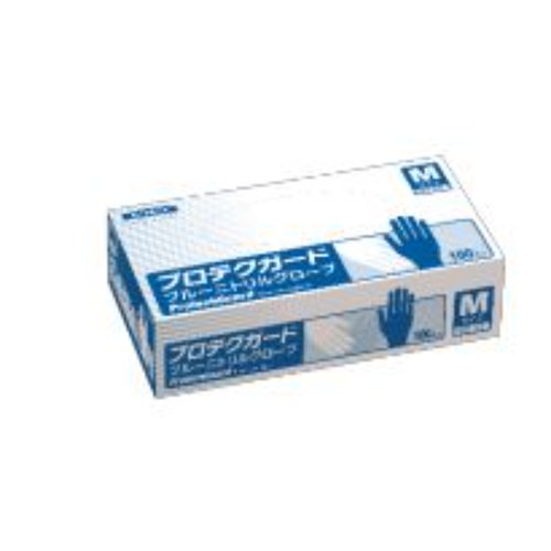 ニトリル手袋 プロテクガード ブルーニトリルグローブ Mサイズ 100枚/BOX 日本製紙クレシア