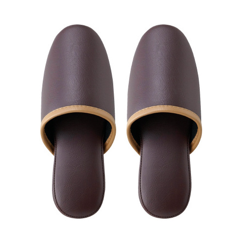 ラインビニールスリッパＬブラウン１足画像