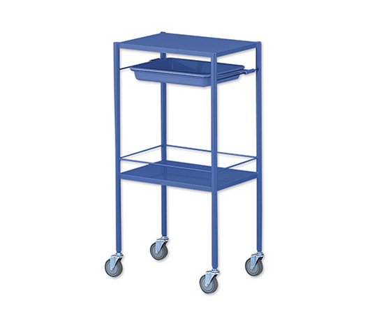 カラフル回診車(ミニ)2段 ブルー 470×320×915mm画像