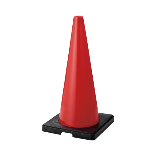 樹脂製コーンベット付三角コーン　赤