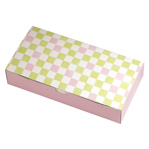 ルミアサービス箱８個　格子　わかくさ色画像