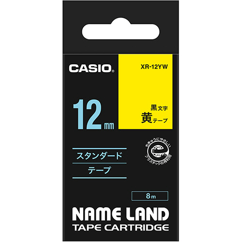 NAME　LAND　スタンダードテープ　12mmx8m　黄/黒文字　1個画像