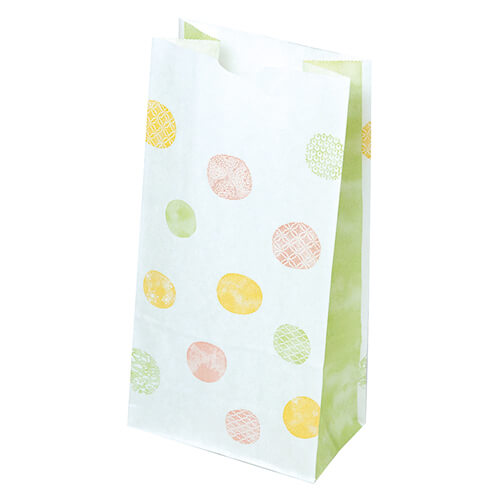 角底袋（和み柄・緑・幅127×マチ78×高248mm)画像