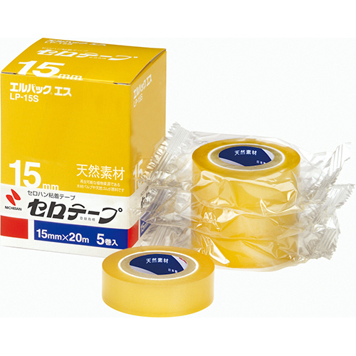 ｾﾛﾃｰﾌﾟ ｴﾙﾊﾟｯｸ ｴｽ 小巻 15mm×20m 1ﾊﾟｯｸ(5巻)