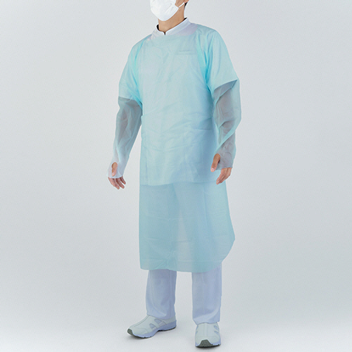 ﾌﾟﾗｽﾁｯｸｶﾞｳﾝ 指ﾌｯｸ ﾌﾞﾙｰ 1箱(10枚)