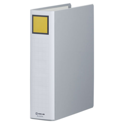 ｷﾝｸﾞﾌｧｲﾙ ｽｰﾊﾟｰﾄﾞｯﾁ(脱･着)ｲｰｼﾞｰ A4ﾀﾃ60mmとじ 背幅76mm ｸﾞﾚｰ 1ｾｯﾄ(10冊)画像