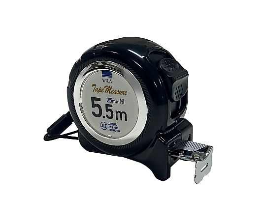 WIZ’A　ロック付きメジャー（JIS付）　5.5m×25mm　ブラック画像