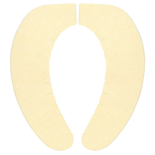 おくだけ吸着 ｽﾞﾚなーいﾍﾞﾝｻﾞｼｰﾄ 無地 ｲｴﾛｰ 1ﾊﾟｯｸ(2組)画像