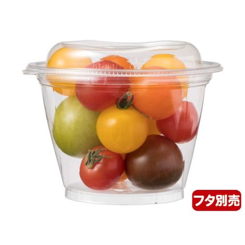 フルーツ容器 バイオカップ ハレル10-68B リスパック 透明なカップに中身が盛り付けられた状態