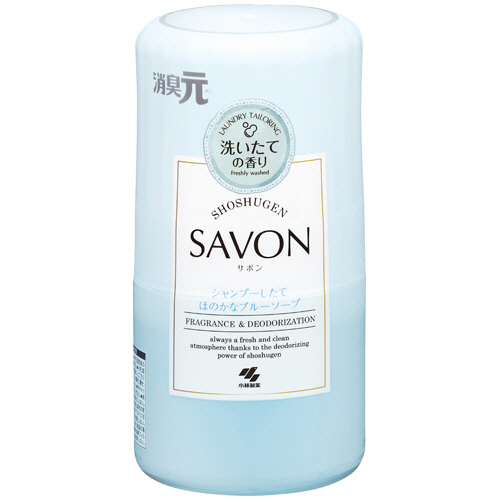消臭元 SAVON ｼｬﾝﾌﾟｰしたてほのかなﾌﾞﾙｰｿｰﾌﾟ 本体 400mL 1個画像