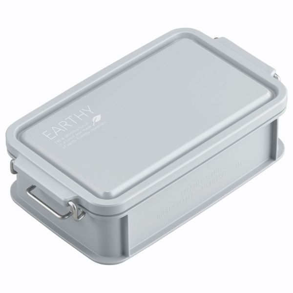 弁当容器 EARTHY コンテナランチボックス(仕切付) CNT-750 グレー画像