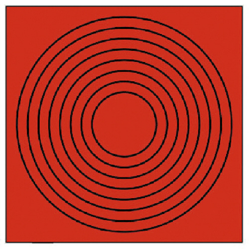 ｹﾞｰｼﾞﾏｰｶｰ円形赤･PPｽﾃｯｶｰ 1ｾｯﾄ(10枚)画像