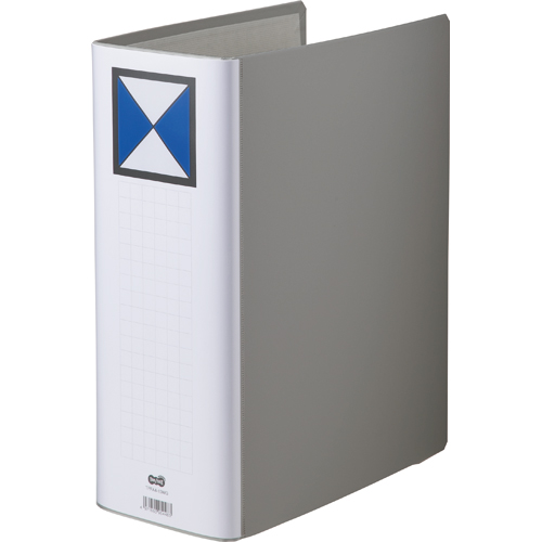 両開きﾊﾟｲﾌﾟ式ﾌｧｲﾙ A4ﾀﾃ 1000枚収容 100mmとじ 背幅116mm ｸﾞﾚｰ 1冊画像