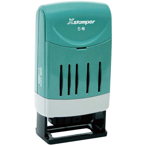 Ｘスタンパー回転日付印　欧文日付　５号　黒画像