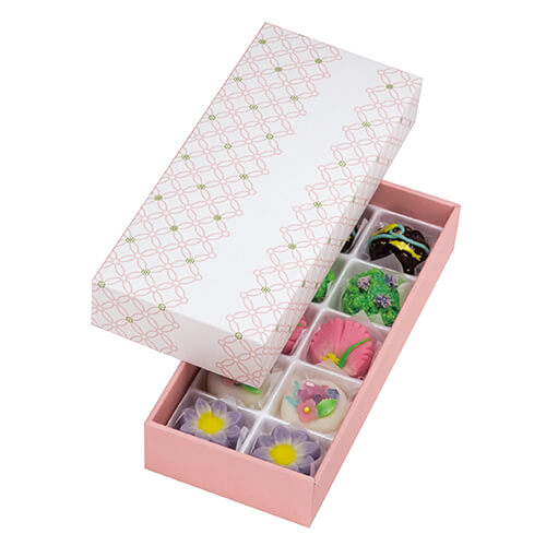 七宝つなぎ　うすべに色１０ヶ入　トレー付画像