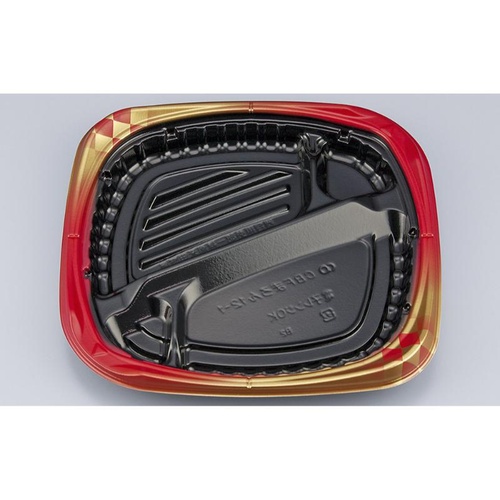 シーピー化成 弁当容器 CBFまろん12-1 ゴルトBR 本体画像