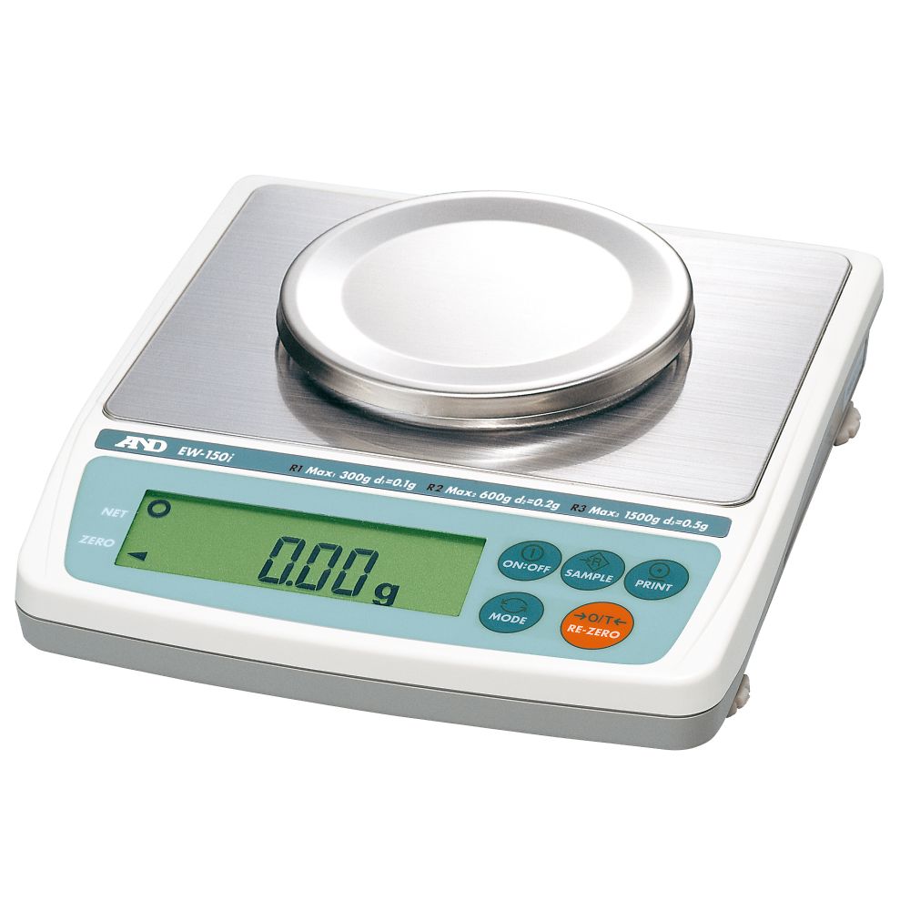 コンパクト電子天びん トリプルレンジ EW-iシリーズ  ひょう量:150g 最小表示:0.01g(30g)/0.02g(60g)/0.05g(150g)  一般校正付画像