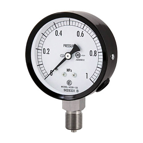 普通形圧力計 A枠立形･φ75･G3/8B･0.0-0.25Mpa 1個画像
