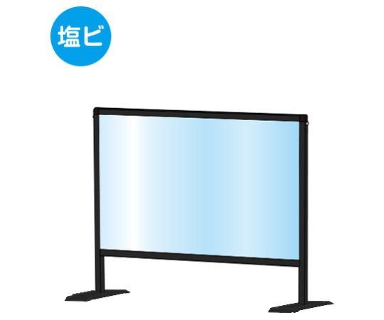 ブラックパーテーションスタンド　450×600（塩ビ仕様）画像