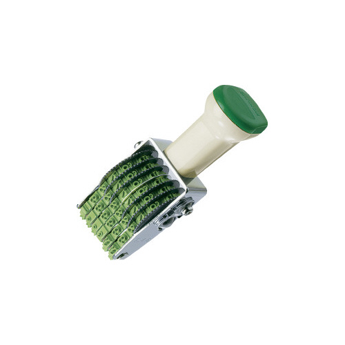 回転印　欧文数字４号６連明朝体画像