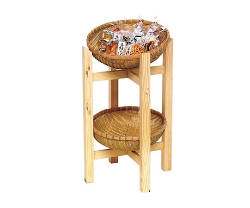 木製 かご付飾り台(中)15-707M画像