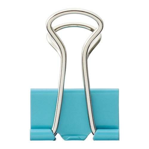 ﾀﾞﾌﾞﾙｸﾘｯﾌﾟ 中 口幅25mm ﾍﾟｰﾙﾌﾞﾙｰ 1箱(10個)