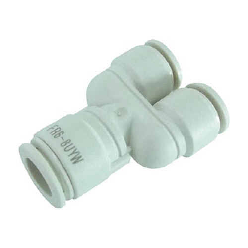 ﾀｯﾁｺﾈｸﾀｰﾌｧｲﾌﾞ 異径ﾕﾆｵﾝﾜｲ W(白)6mm(2箇所)×8mm 1個画像