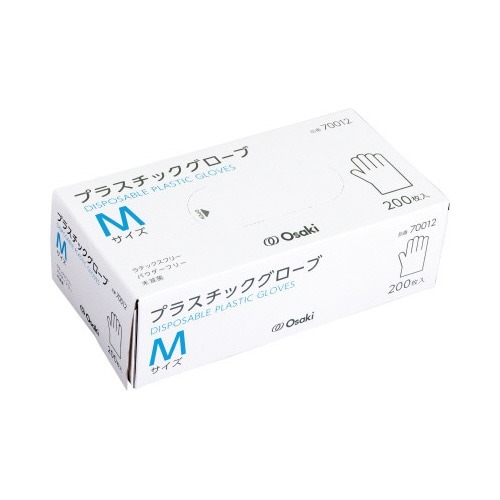 オオサキ　プラスチックグローブ　Ｍサイズ　×１２箱画像